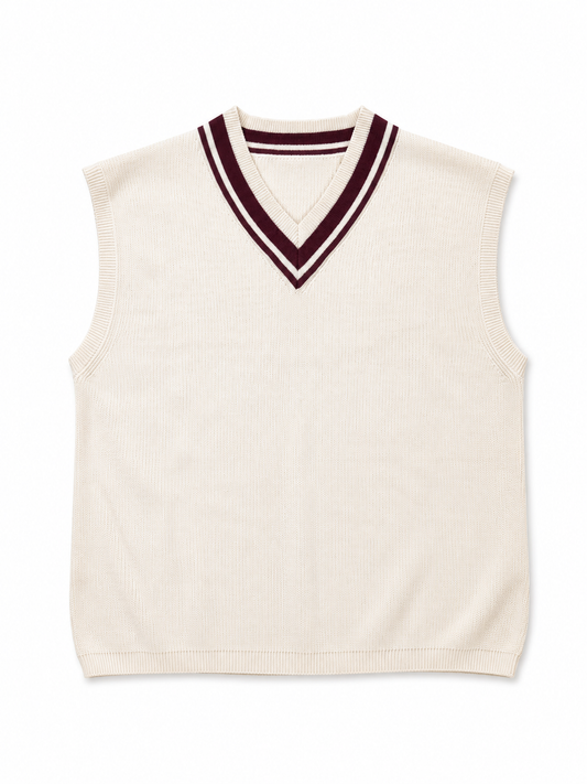 Gilet Montecarlo Panna/Bordeuax