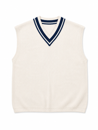 Gilet Montecarlo Panna/Blu