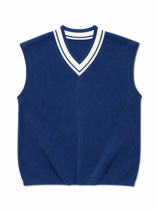 Gilet Montecarlo Blu/Panna