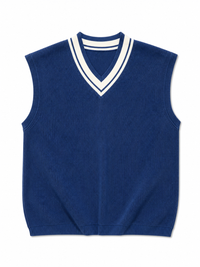 Gilet Montecarlo Blu/Panna