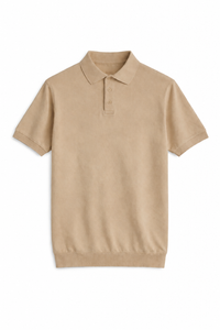Polo In Filo Beige