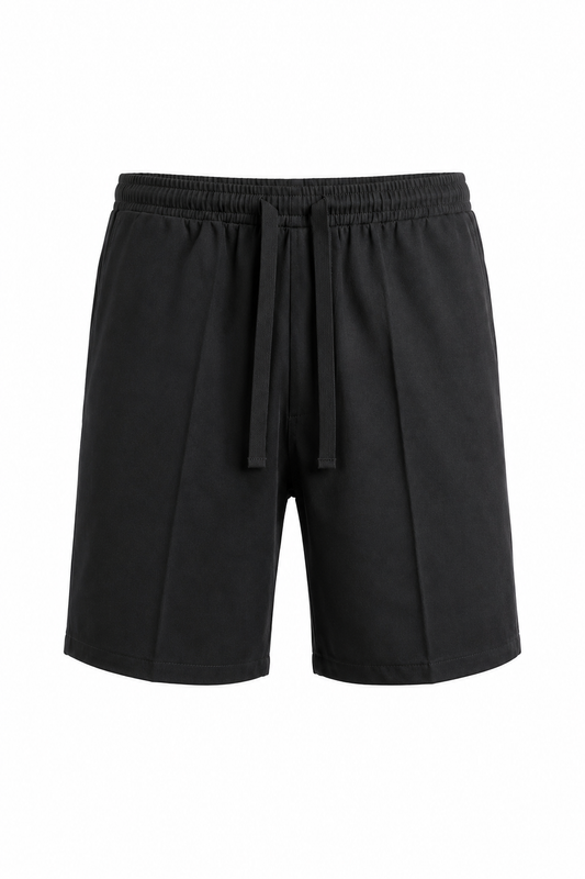 Pantaloncino In Bull Di Cotone Nero