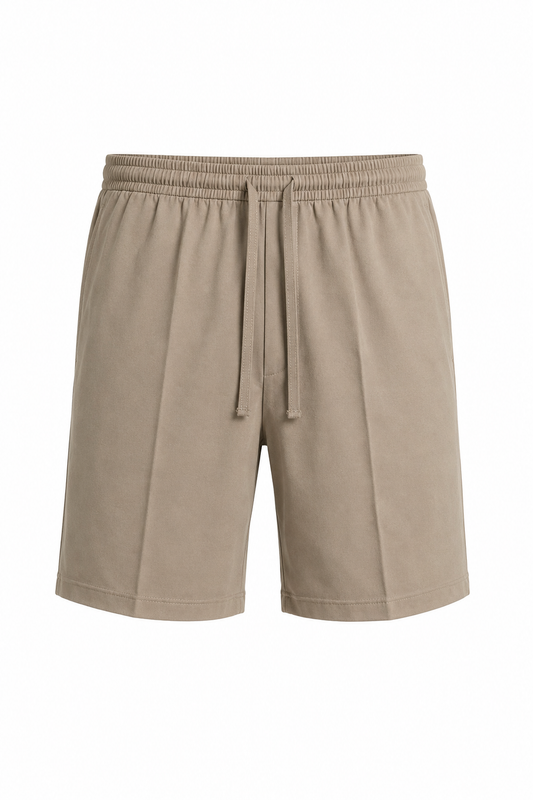 Pantaloncino In Bull Di Cotone Fango