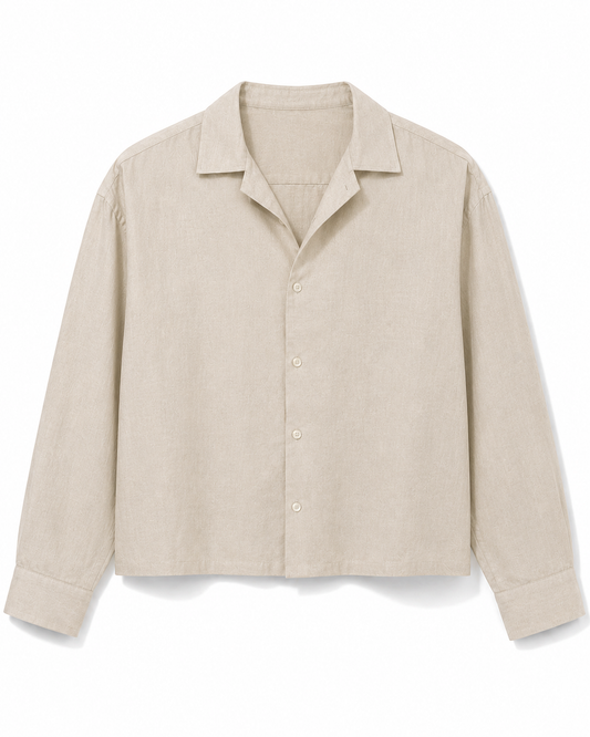 Camicia Cancún In Lino Beige