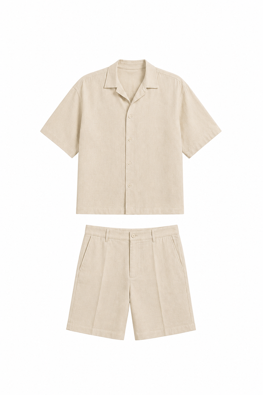 Coordinato Mykonos In Lino Beige