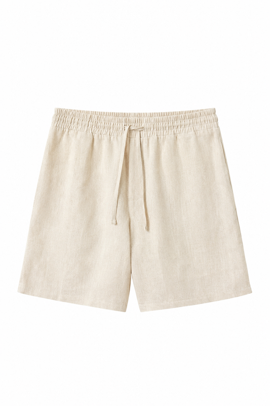 Pantaloncino In Lino Panna