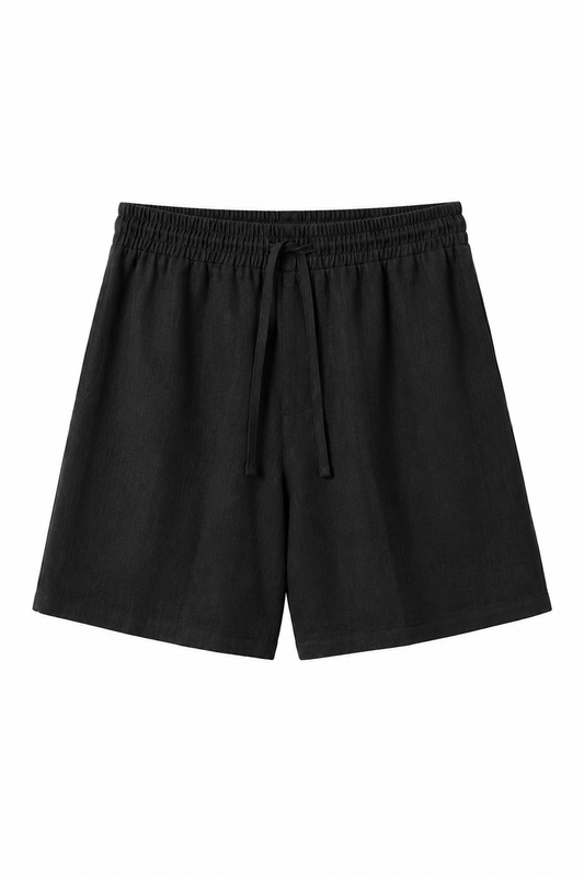 Pantaloncino In Lino Nero