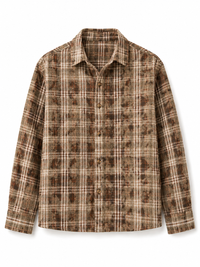 Camicia A Quadri Moka