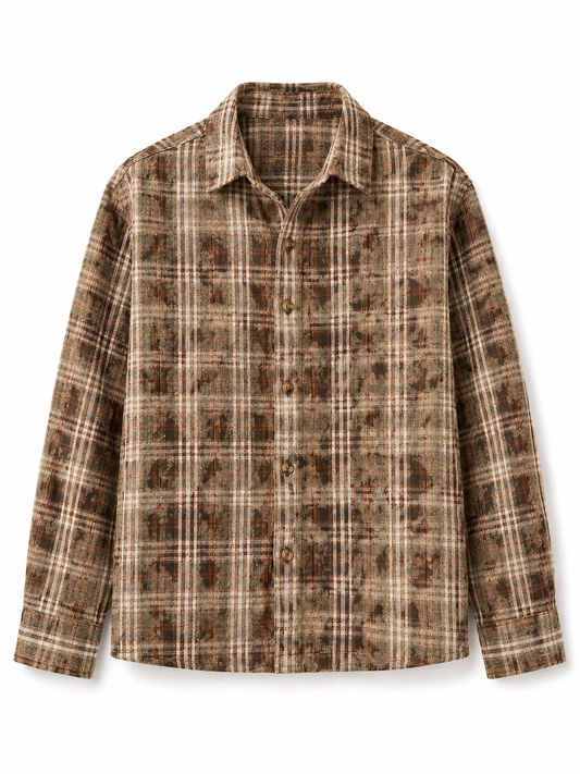 Camicia A Quadri Moka