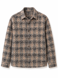 Camicia A Quadri Blu Notte