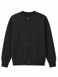 Cardigan Full Button Nero
