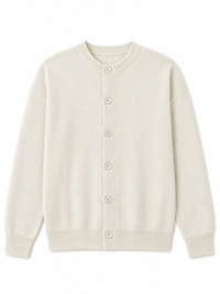 Cardigan Full Button Panna