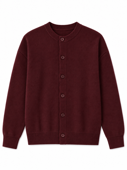 Cardigan Full Button Bordeaux