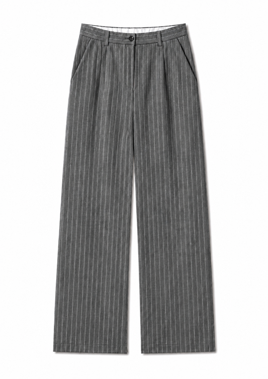 Pantalone Gessato Grigio