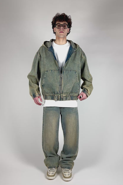 Coordinato In Denim Sabbiato