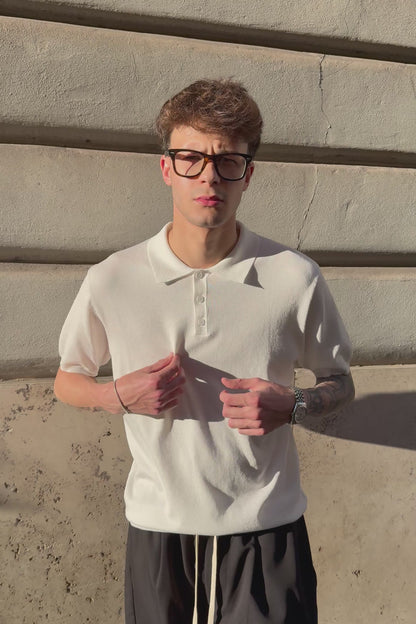Polo In Filo Bianca